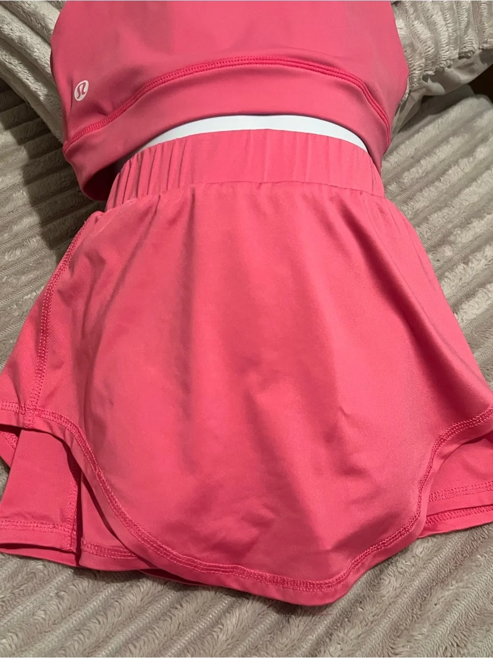 Kids Lululemon Athletica Coral Pink Athletic skort set